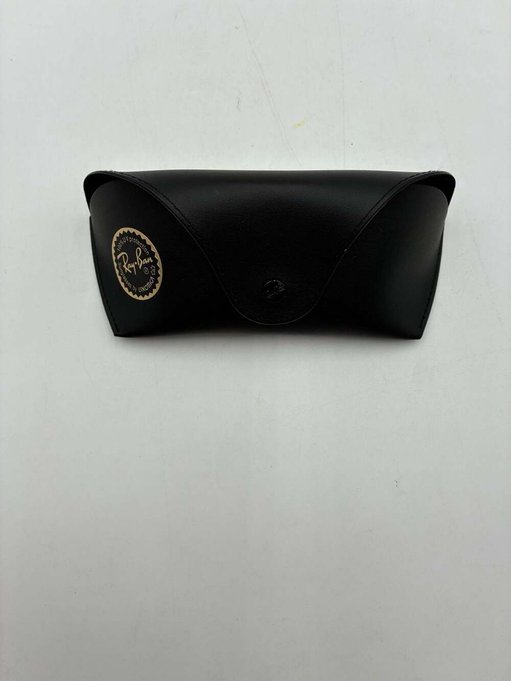 Ray-Ban Black Faux Leather Sunglasses Case with Snap Closure